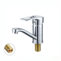 Robinet de cuisine de style classique moderne, installation sur plan, corps en alliage de zinc, noyau en céramique, adapté aux cuisines d'appartement