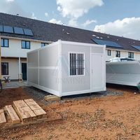 Maison modulaire mobile en conteneur pliable et portable de 20 pieds, mur préfabriqué, paquet plat, petites maisons