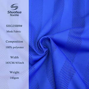 <span class=keywords><strong>Tissu</strong></span> en maille extensible 100 % polyester 140 g/m² pour débardeurs d'été et maillots de course – Maille respirante à séchage rapide – Vente en gros - Product Image 1