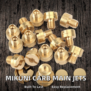 Nuevos inyectores principales de carburador Areyourshop para <span class=keywords><strong>Mikuni</strong></span> N100/604 <span class=keywords><strong>VM22</strong></span> VM24 VM26 VM30 <span class=keywords><strong>26mm</strong></span> 28mm para motocicleta todoterreno - Product Image 2