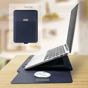 Чехол-подставка из искусственной кожи для Macbook Pro 13, футляр M1 A2338 для Macbook Air 13 M2 Sleeve Pro 16 11 12 15, мягкий чехол для Matebook 14