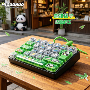 Jouet anti-stress mignon Panda Mini 26 touches Push <span class=keywords><strong>Pop</strong></span>, porte-clés, pendentif de sac Panda Squish, jouet anti-stress en gros - Product Image 4