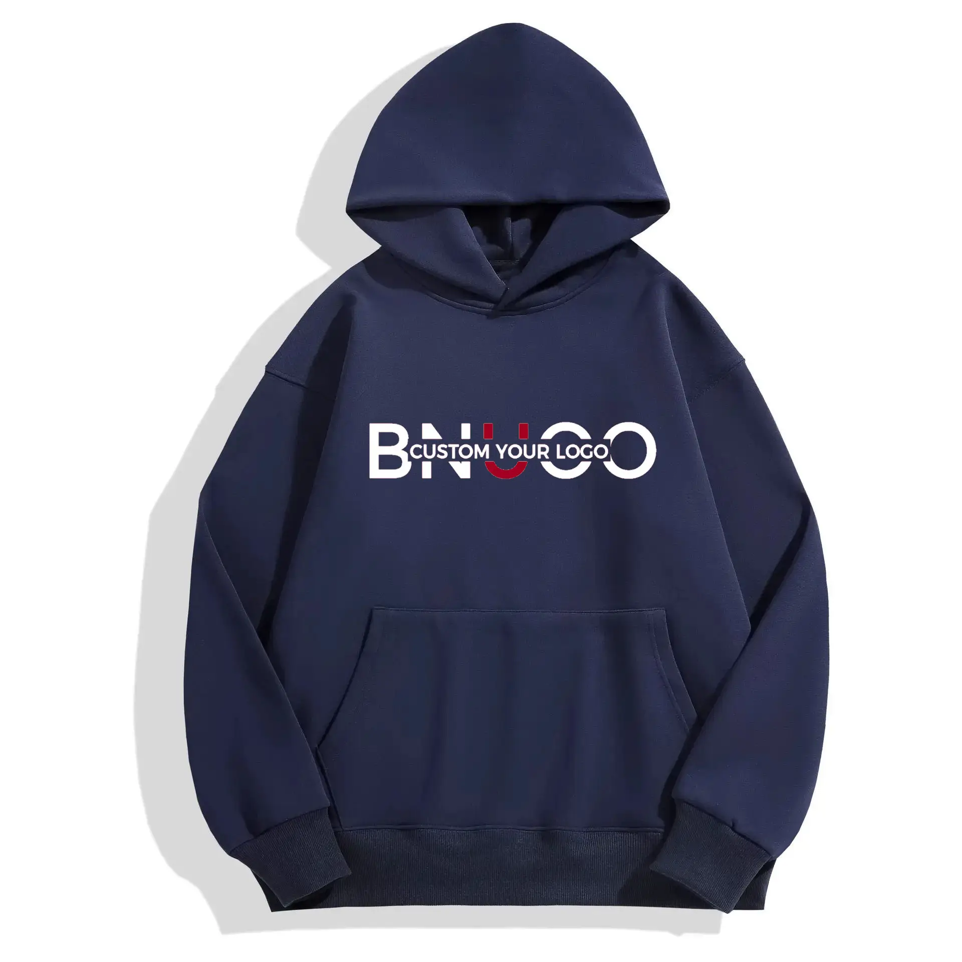 Hoodies personalizados masculinos 100% algodão pesado luxo qualidade puff impressão pulôver de grandes dimensões com capuz para homens