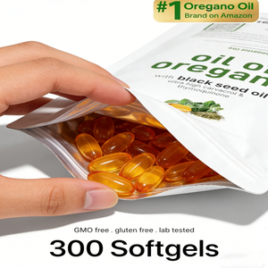 Capsules de gel mou de 300 unités <span class=keywords><strong>d</strong></span>'<span class=keywords><strong>huile</strong></span> <span class=keywords><strong>d</strong></span>'<span class=keywords><strong>origan</strong></span> avec <span class=keywords><strong>huile</strong></span> de nigelle, complément alimentaire pour le soutien immunitaire, expédition depuis l'entrepôt américain - Product Image 5