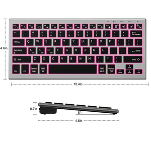 JOMAA New 2.4G Dual Mode RGB Backlit Wireless <b>Keyboard</b> With USB Type-C Rechargeable <b>Keyboard</b> for PC/Laptop/<b>Tablet</b> Backlit Keyboa - Product Image 2