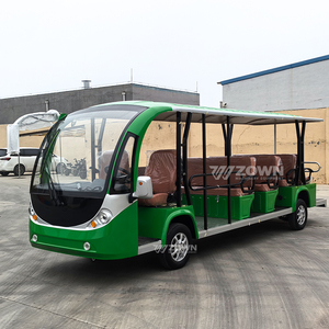 Bus de tourisme de luxe rétro électrique vert vintage 14 places personnalisé à prix d'usine pour complexe hôtelier et hôtel - Product Image 2