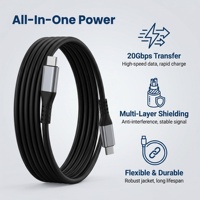 Cable de Fábrica Sync 3.2 Gen 2x2, 20Gbps, Tipo C a USB C, Transferencia de Datos de Ultra Alta Velocidad, Longitud Personalizada, Carcasa con Logotipo