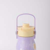 Botella de Agua Deportiva de Acero Inoxidable con Aislamiento al Vacío, Tapa con Pajita, Gran Capacidad de 300 ml, Personalizada con Impresión