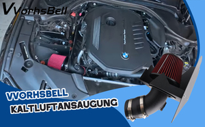 สำหรับ BMW G30 G31 540i B58 ชุดอุปกรณ์ดูดอากาศเย็น 89 มม. ขนาดใหญ่ สีดำ-แดง ไหลเวียนสูง 2017+ รับประกัน 1 ปี สินค้าพร้อมส่ง AIM069-BK-RD - Product Image 3