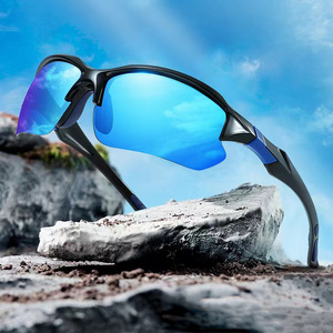 Lunettes de soleil de sport polarisées unisexes élégantes Protection UV Lunettes de soleil sans monture pour le cyclisme, la randonnée et la pêche avec sac de transport inclus - Product Image 6