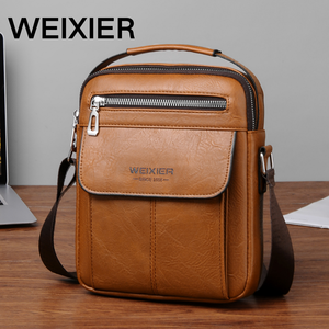 Bolso de Hombro WEIXIER para <span class=keywords><strong>Hombre</strong></span>, Material PU, con Tapa Abatible y Bolsillos Laterales Tridimensionales, Material PU Resistente, Apto para Uso Diario - Product Image 2