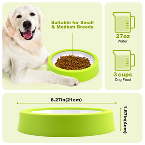 PP Pet Feeding Bowl Rounded Dog <b>Cat</b> Food Dish Easy Clean <b>Feeder</b> for Indoor Outdoor Travel Use - Product Image 3