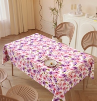 Nappes de table imprimées de haute qualité en PVC non tissé et mélange de polyester, écologiques, personnalisables, durables, réutilisables, à motif floral, lavables