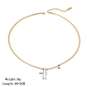 Collar de Cadena de Hueso de Serpiente de Acero Inoxidable de Alta Gama para Mujer, Estilo Lujoso y Ligero, con Colgante Cuadrado de Zirconia, Moda Versátil y Exclusiva - Product Image 6