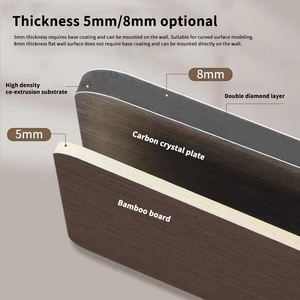 لوح جداري من الخيزران والفحم الصديق للبيئة مقاوم للماء من فونجوي، لوح زخرفي من الكريستال الكربوني - Product Image 5