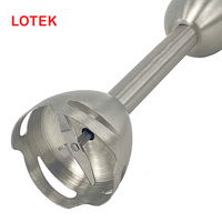 Mixeur à main multifonctionnel portable avec commande par bouton-poussoir et 8 vitesses pour usage domestique