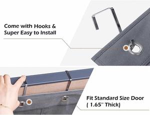 Large Over-The-Door <b>Shoe</b> Organizer with 6 Fabric Pockets & 2 <b>Hooks</b>, Hanging Closet Storage Bag for <b>Shoes</b>, Scarves, Accessories - Product Image 4