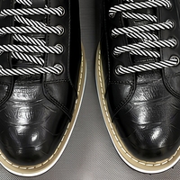 Chaussures décontractées pour hommes en cuir véritable faites à la main, motif crocodile gaufré, à lacets, semelle épaisse, mode quotidienne, chaussures habillées, logo personnalisé OEM