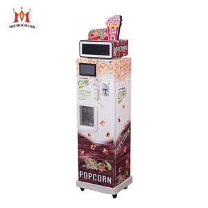 Automated Popcorn Maker Machine Coin Bill Credit Card Operated Vending Popcorn Machine