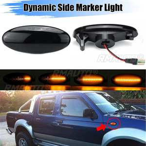 Par de Luces LED Dinámicas de Señal de Giro Laterales para Nissan Navara D22 NP300 1998-2005 Datsun Frontier Fiera Skystar PickUp - Product Image 1