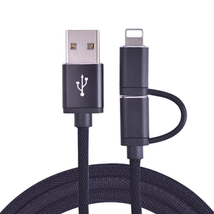 Tela de Nylon Durable 3A cargador rápido 2 en 1 Cable de carga USB para Samsung - Product Image 2