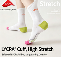 Chaussettes de sport personnalisées de haute qualité avec logo, respirantes et amortissantes, chaussettes mi-mollet pour femmes, chaussettes de badminton professionnelles pour l'entraînement et la gym