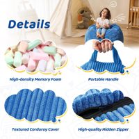 Confortable moelleux larme doux enfants et adolescents bloc mousse à mémoire poufs chaise poufs canapé enfants pour adultes enfants tout-petits