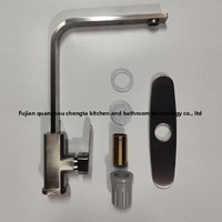 Robinet de cuisine transfrontalier à montage sur plan, brossé, eau froide et chaude, anti-éclaboussures, universel, rotatif, pour le lavage des légumes