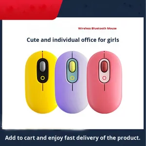 Compact Cute Business <span class=keywords><strong>Mouse</strong></span> <span class=keywords><strong>sem</strong></span> <span class=keywords><strong>fio</strong></span> com LED Backlit Rastreamento Óptico para Bluetooth Três-Mode Pop para Office Home Use for - Product Image 6