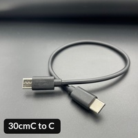 Câble de charge rapide USB-C double PD 10cm 30cm 50cm, conducteur en cuivre pur, blindage tressé, gaine PVC, OEM ODM