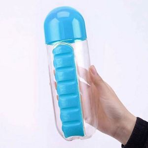 Botella de Agua Portátil Personalizada de PP para Gimnasio, Contenedor de Medicamentos, Vaso para Beber, Organizador Diario de Pastillas, Botella para Beber al Aire Libre, Libre de BPA - Product Image 2