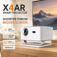 Proyector LED Portátil ROJIN X4AR 350 ANSI Android 14 con Altavoz Integrado para Hogar, Negocios, Educación, Logotipo Personalizado