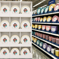 Assiettes en papier jetables écologiques XIELI fabriquées en Indonésie avec bord doré, lot de 20, compatibles micro-ondes, sans PFAS, résistantes à l'eau, pour fêtes