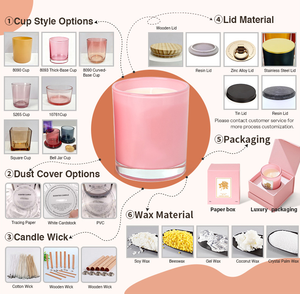 MESCENTE 9oz Pot à bougie en verre givré de luxe résistant à la chaleur avec mèche en bois et cire de soja, vente en gros, pot à bougie personnalisé avec couvercle - Product Image 6