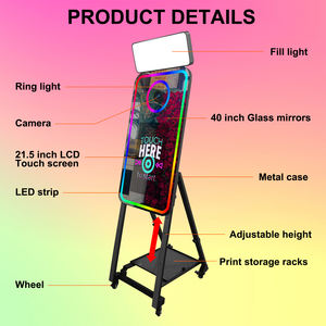 स्टॉक पार्टी में फिलिप्पिन वेयरहाउस सेल्फी मिरर फोटोबूथ टच स्क्रीन जादू मिरर फोटो बूथ मशीन - Product Image 6