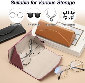 Étui rigide portable surdimensionné pour lunettes de soleil et de vue en fer de haute qualité avec fermeture magnétique, logo personnalisé, matériaux recyclés et gaufrage - Product Image 4