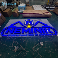 Enseigne lumineuse LED 3D personnalisée pour l'extérieur, pour entreprise d'automatisation de bras robotisés, devanture de magasin