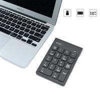 Keypad Numerik Nirkabel Mini Portabel KCW-003 2.4G 18-Tombol Antarmuka USB Baterai AAA Plug&Play Desain Gunting Terbaru Laris Terjual