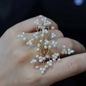 wholesale Handmade Branch Pearl Statement <b>Ring</b>, Imported 14K Gold Filled, Natural Freshwater Pearl Wire Wrapped Open <b>Ring</b> - Product Image 1