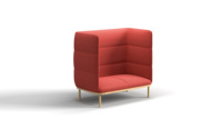 Canapé de bureau individuel à dossier haut avec tablette d'écriture, chaise lounge acoustique pour l'intimité