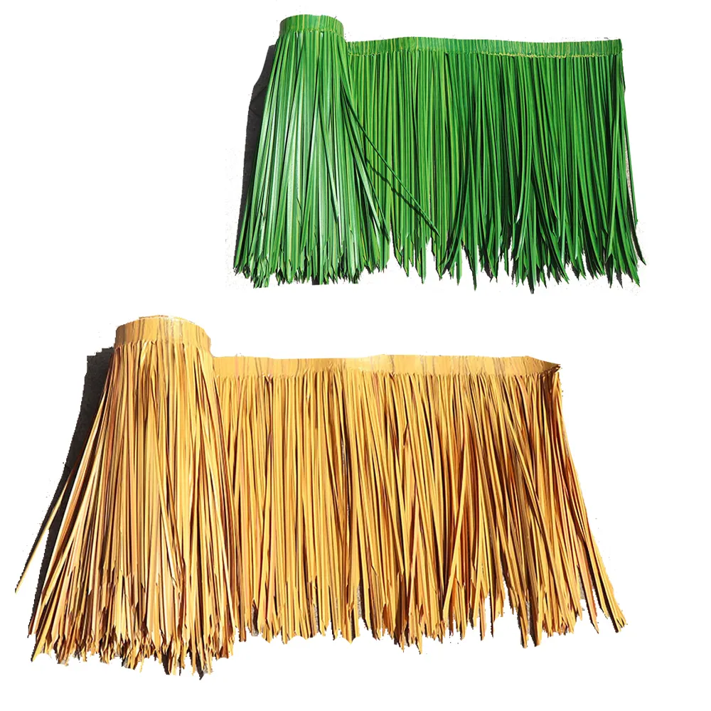 Ebest DIY Straw Roof Rug Decor Grass Mat Palm Thatch Roll Deck Decor Decorative Straw Roof Thatch