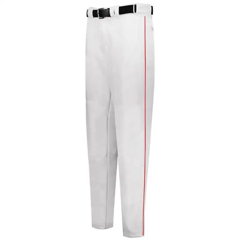 Neue 12-Unzen 100% Polyester stretch doppelte gestrickte Pro Baseball-Hose Kontrastfarbe Rohrleitung auf seitenschnitt Softball-Hose