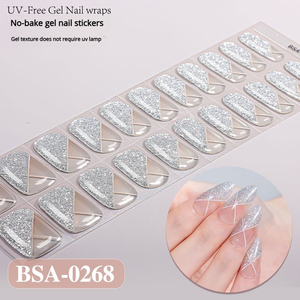 Tiras de Gel para Uñas sin UV, Adhesivos de Gel Semicurados sin Necesidad de Horno, Tiras de Manicura de Larga Duración para Arte de Uñas DIY - Product Image 3