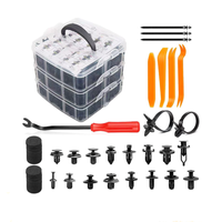 HE132 620PCS Nouveau Kit de Rivets de Fixation à Poussoir pour Garnitures de Carrosserie, Panneaux de Porte, Ailes et Pare-chocs en Plastique avec Outil de Retrait