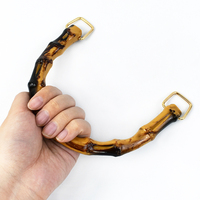 Deepleel XP058 tas tangan wanita, aksesori tas bambu plastik DIY pengganti dompet tangan wanita baru 12.5/10cm