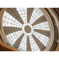 Fabrication professionnelle LF de dômes en verre feuilleté avec structure en acier, lucarne en verre trempé
