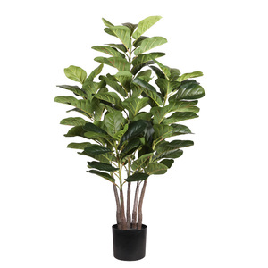 QIHAO <b>Artificial</b> Fiddle Leaf Fig Tree Large Indoor Decor Plant High Simulation Home Wedding Props - Product Image 3