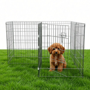Corral para Perros Plegable y Resistente, Paneles Metálicos, Corral para Perros y Gatos de Alta Resistencia con Puertas para Mascotas Grandes, Interior/Exterior - Product Image 1