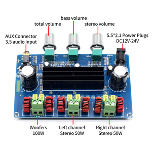 <span class=keywords><strong>CA</strong></span>-3166B 100 Вт + 2*50 Вт BT цифровой аудио усилитель мощности TPA3116D2 для приемников и усилителей - Product Image 2