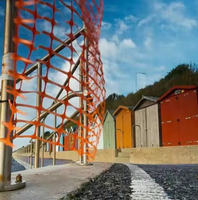Filet de sécurité orange en plastique pour échafaudage, clôture de protection, barrière de signalisation